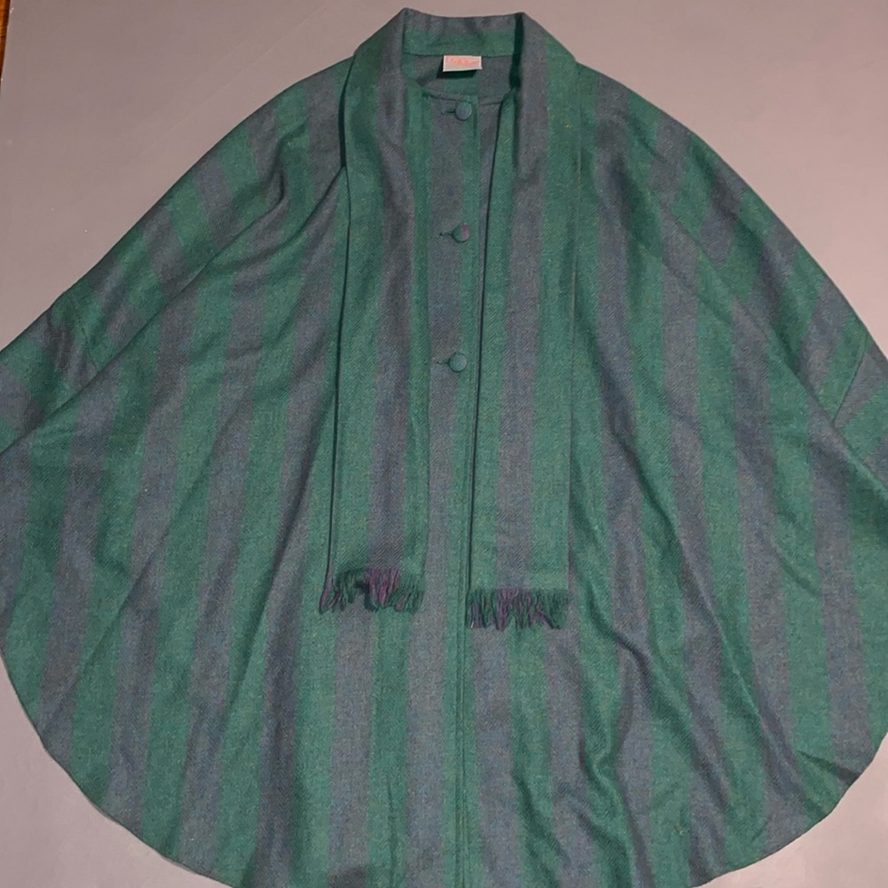 Vintage Triona Design Hand Woven Wool Poncho